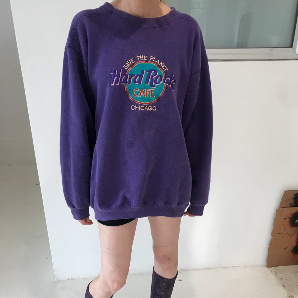 Purple Hard Rock Cafe crewneck